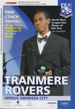 Tranmere Rovers v Swansea City Match Programme 2007-11-24
